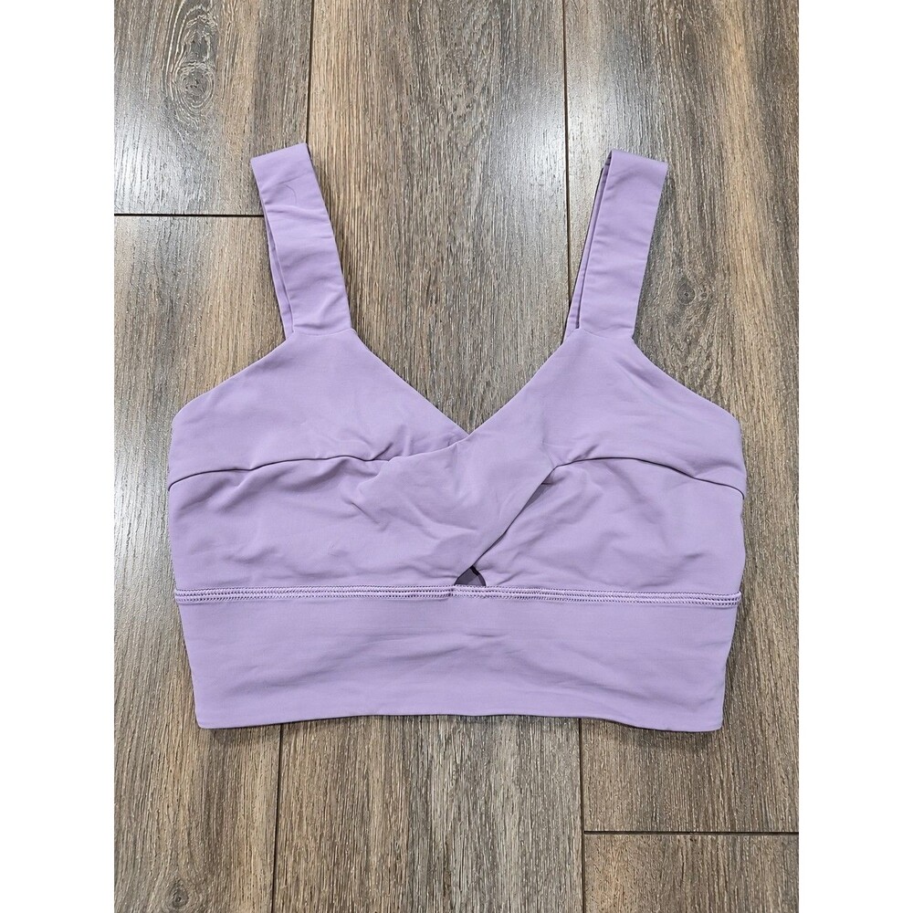 Lululemon Wild Twist Bra Womens 6 Dusty Dawn Purple Longline Yoga C/D Cup